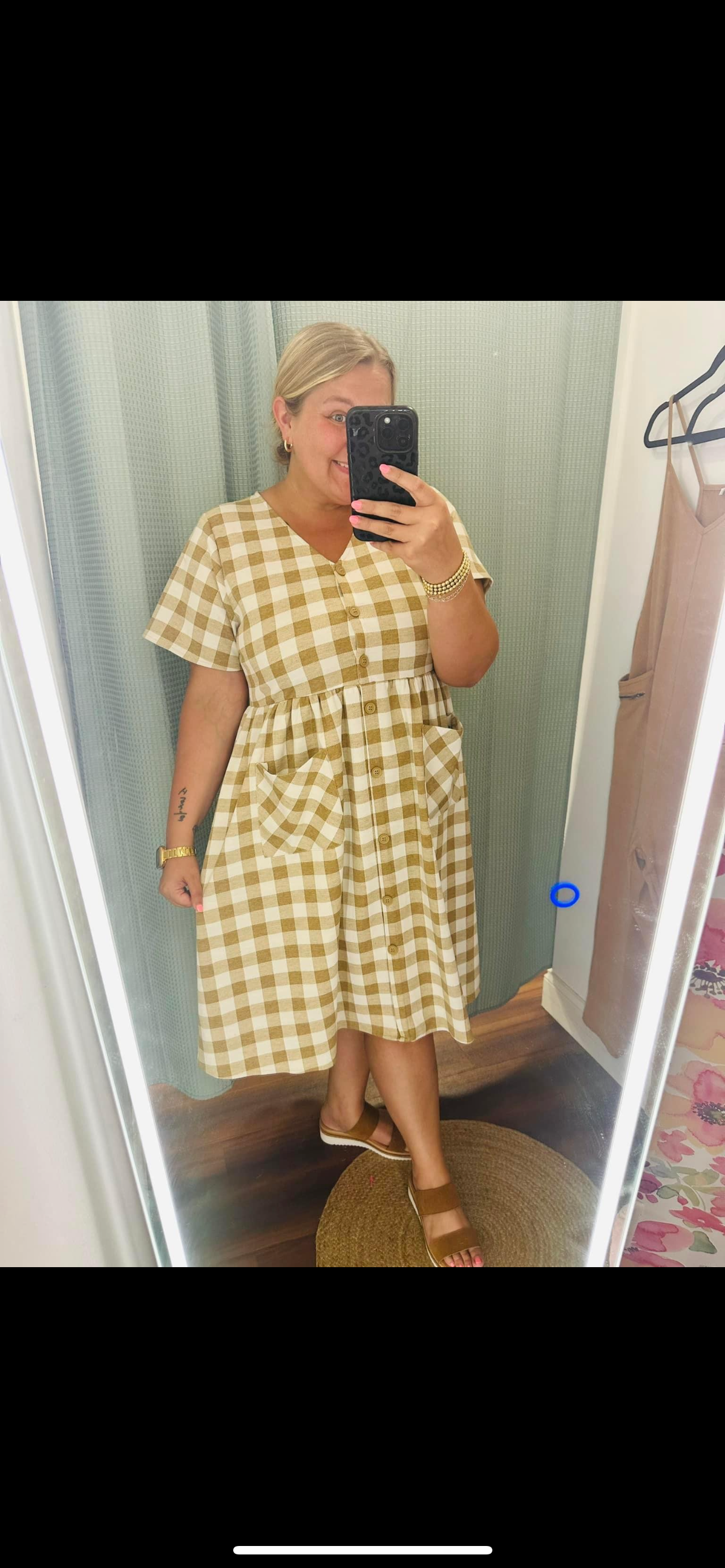 Retro Gingham Dress