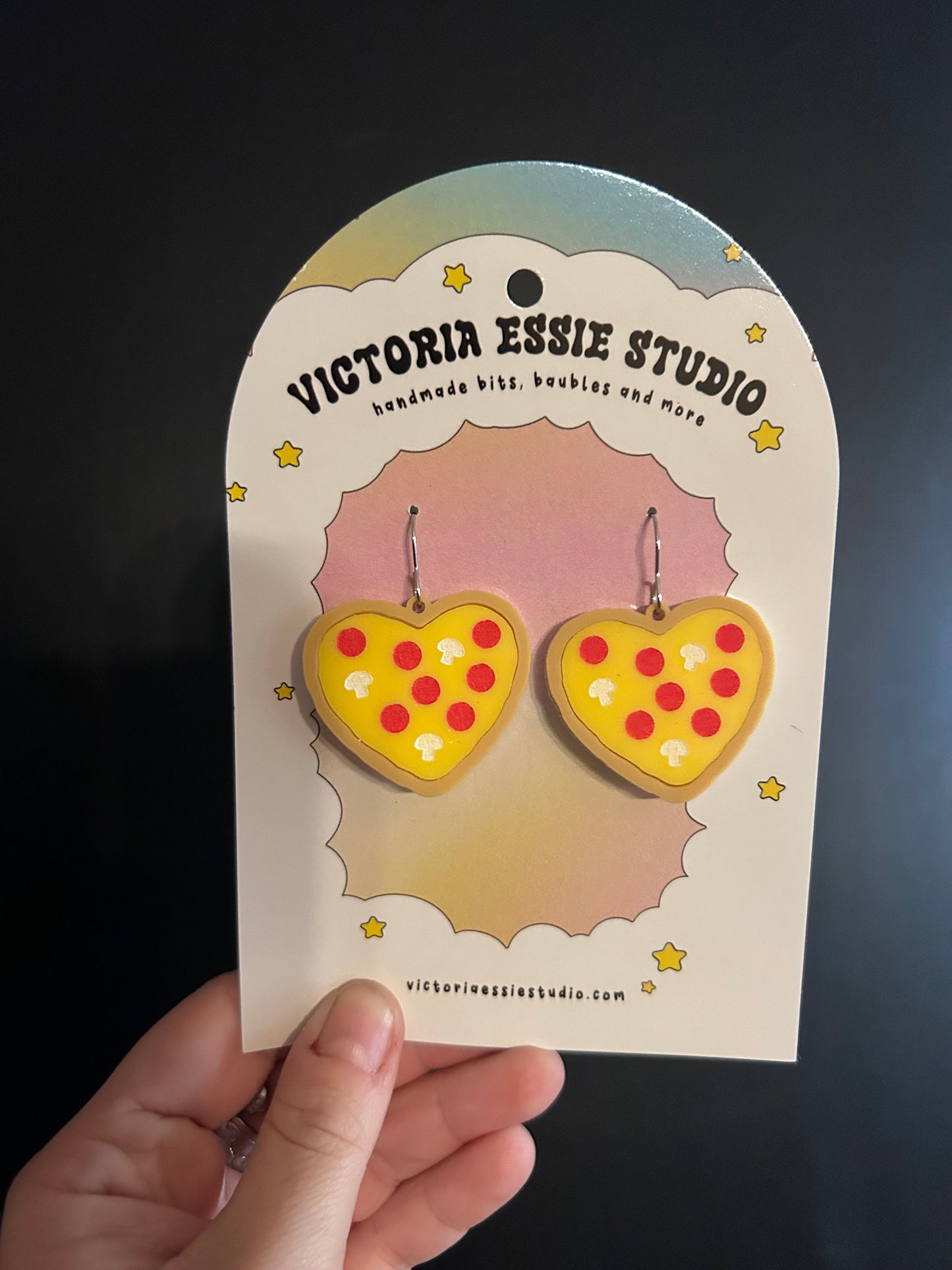 Pizza Heart earrings